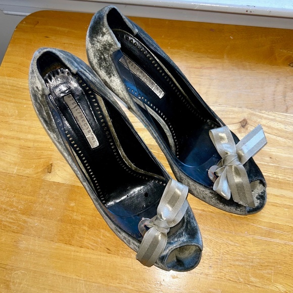 Stella McCartney Shoes - Stella McCartney velvet peep-toe heels 8.5/9.0